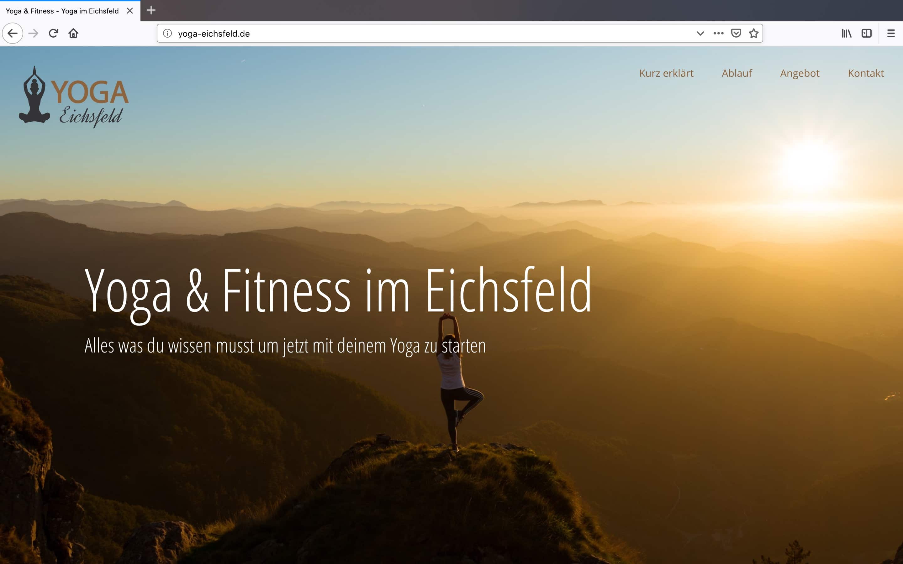 Yoga Eichsfeld Leinefelde Worbis Seite Webseite SEO Homepage Logo Corporate Design Selbständige Webdesign Agentur Marketing