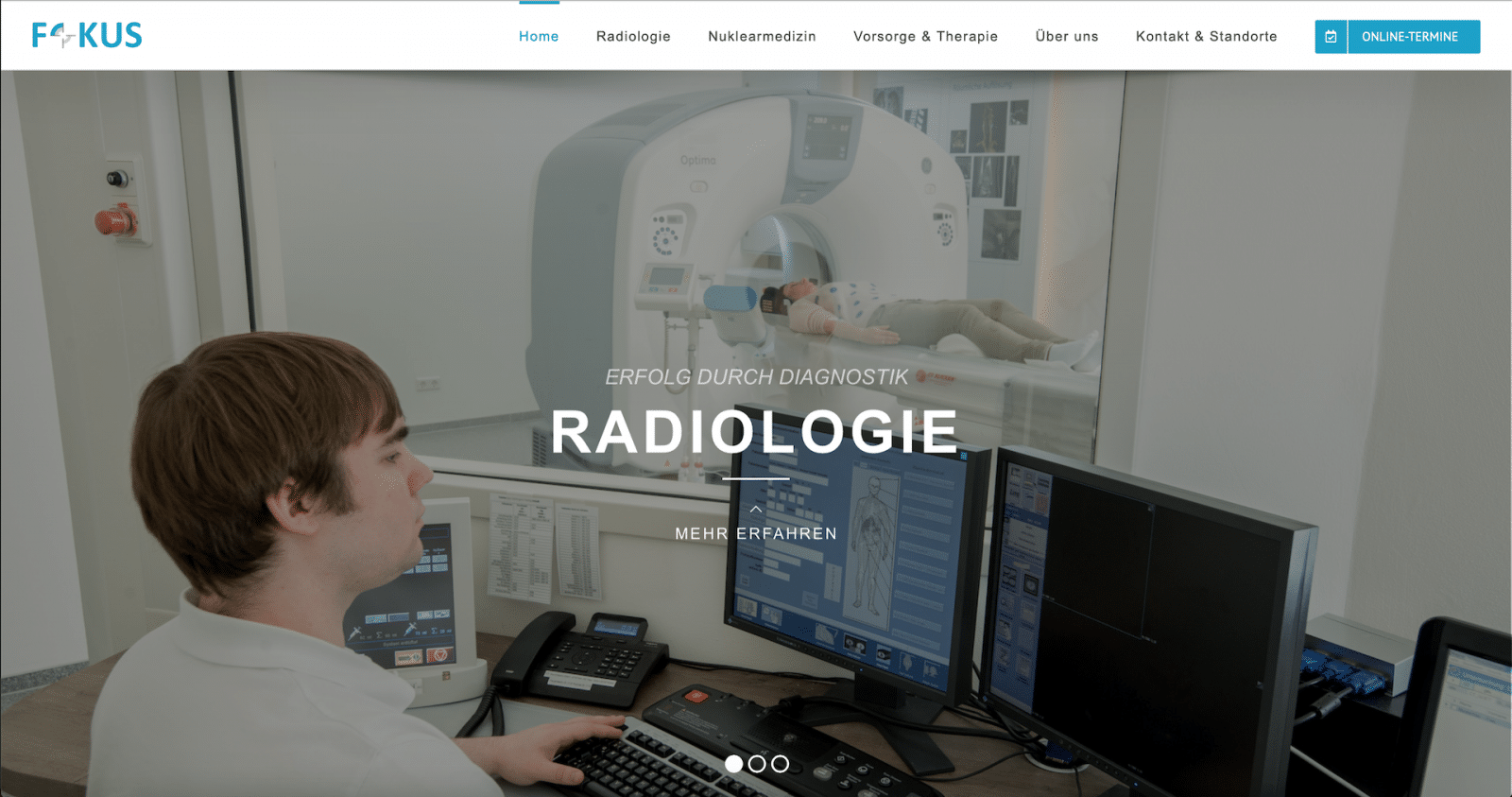 Praxis Webseite - Radiologie Heiligenstadt Webseite Homepage für Ärzte Arztpraxen Praxen