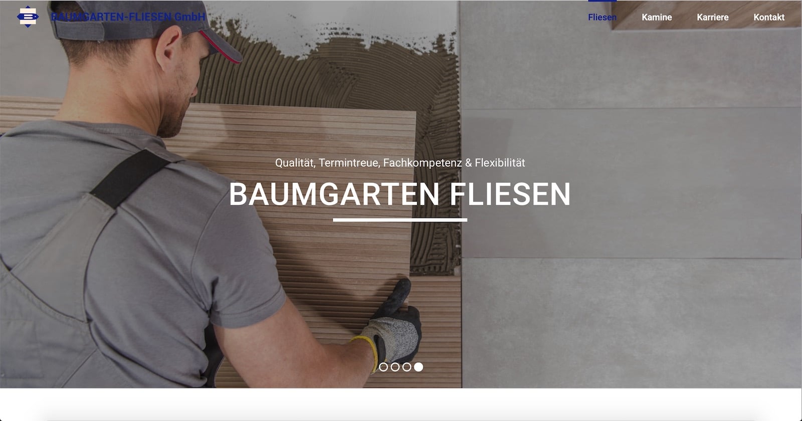 Handwerker Webseite Fliesenleger Baumgarten