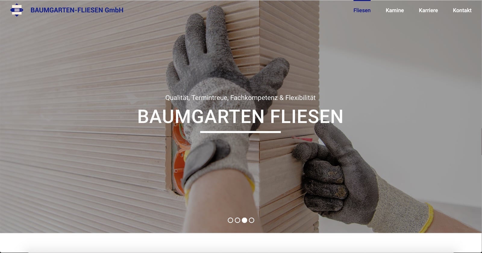 Handwerker Webseite Fliesenleger Baumgarten