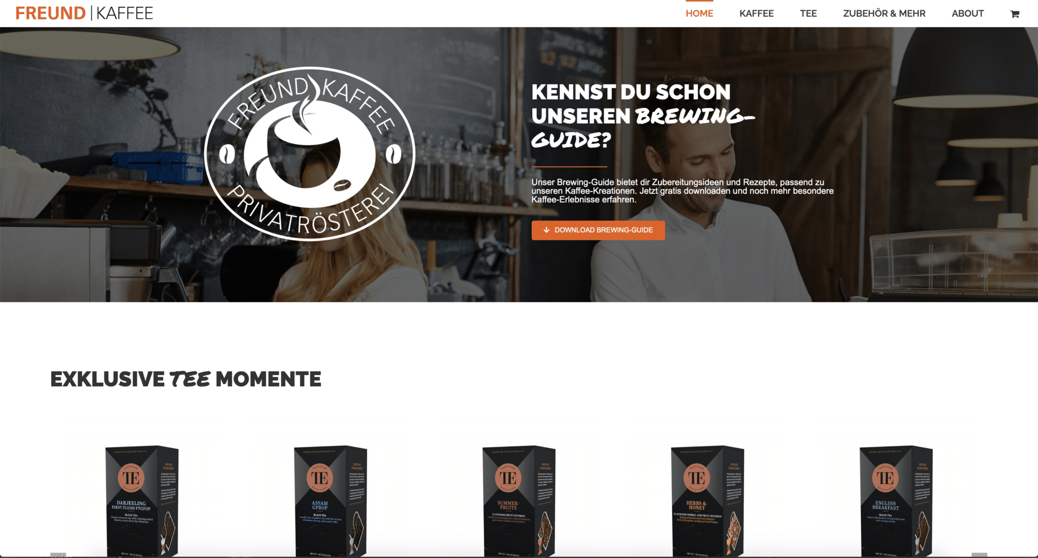 Webshop Onlineshop Online Shop Webseite Ladenbau Kaffee Freund